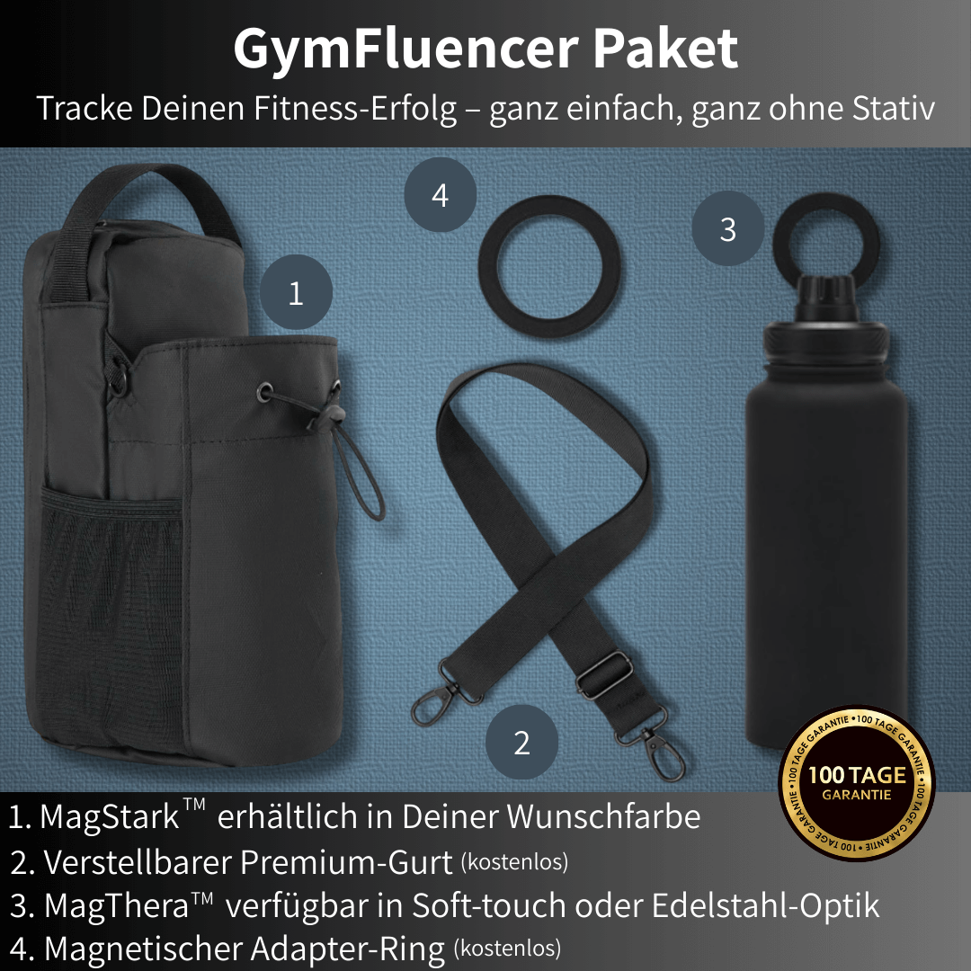 MagThera™ - Innovative Trinkflasche mit magnetischer Smartphone-Halterung