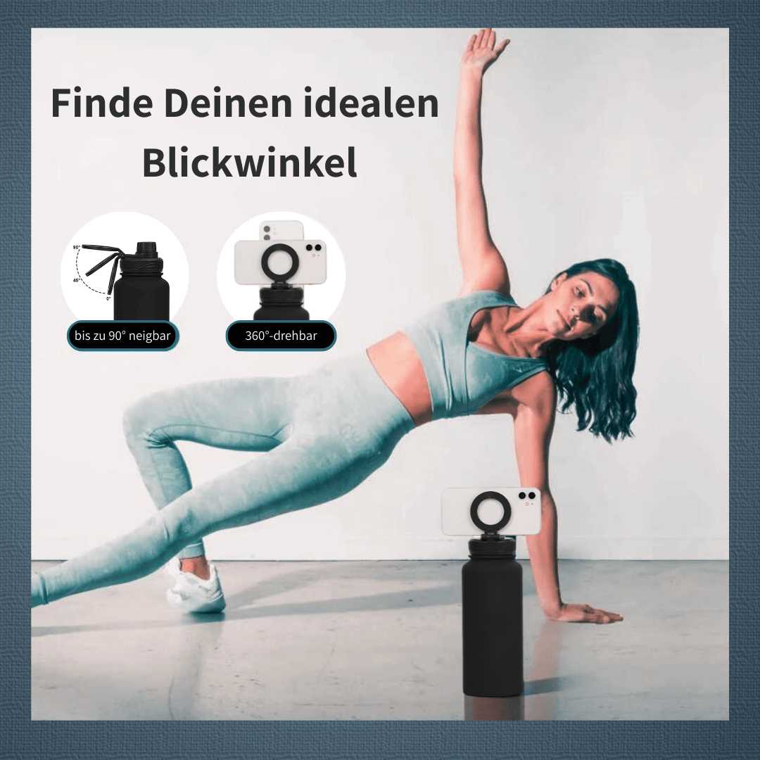 MagThera™ - Innovative Trinkflasche mit magnetischer Smartphone-Halterung