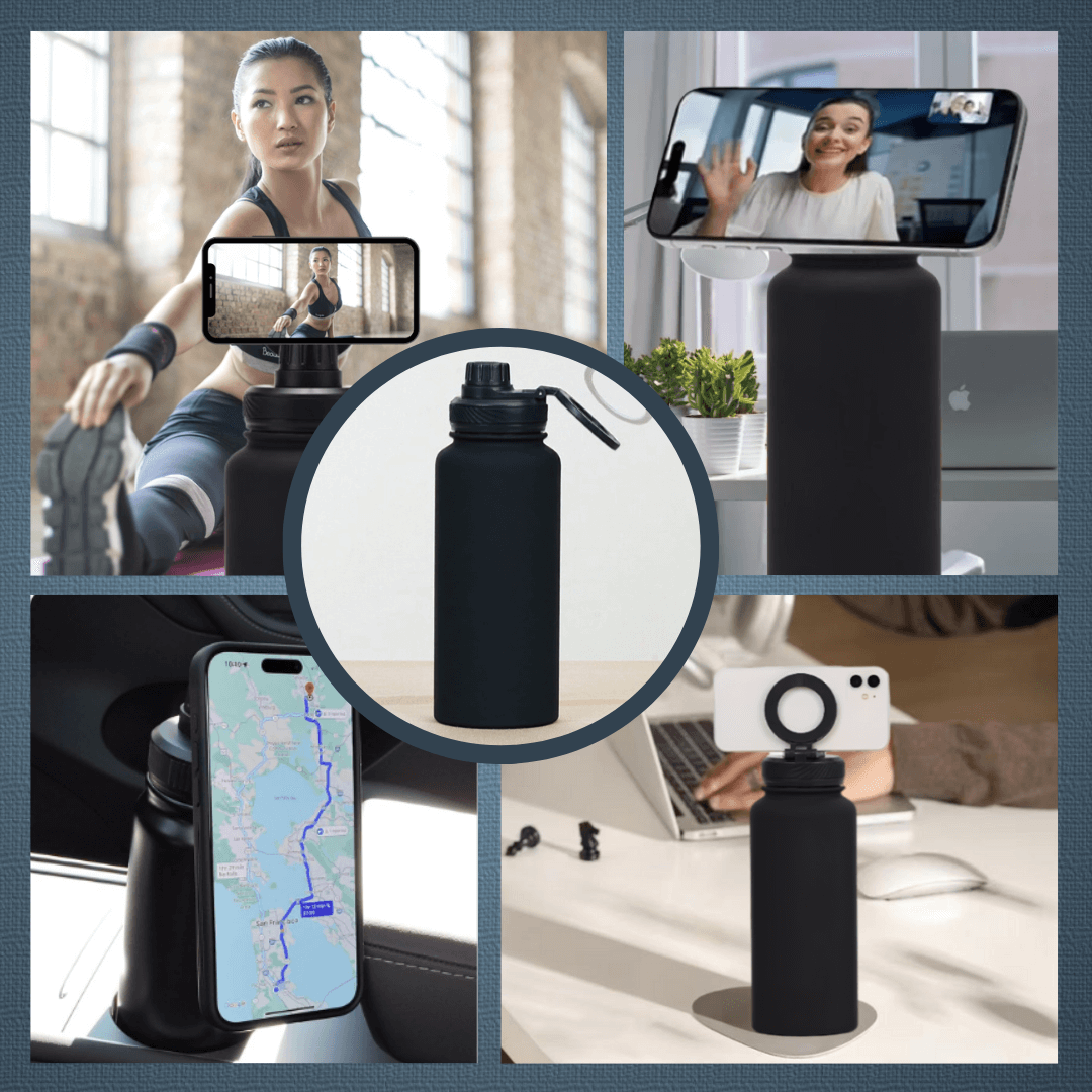 MagThera™ - Innovative Trinkflasche mit magnetischer Smartphone-Halterung