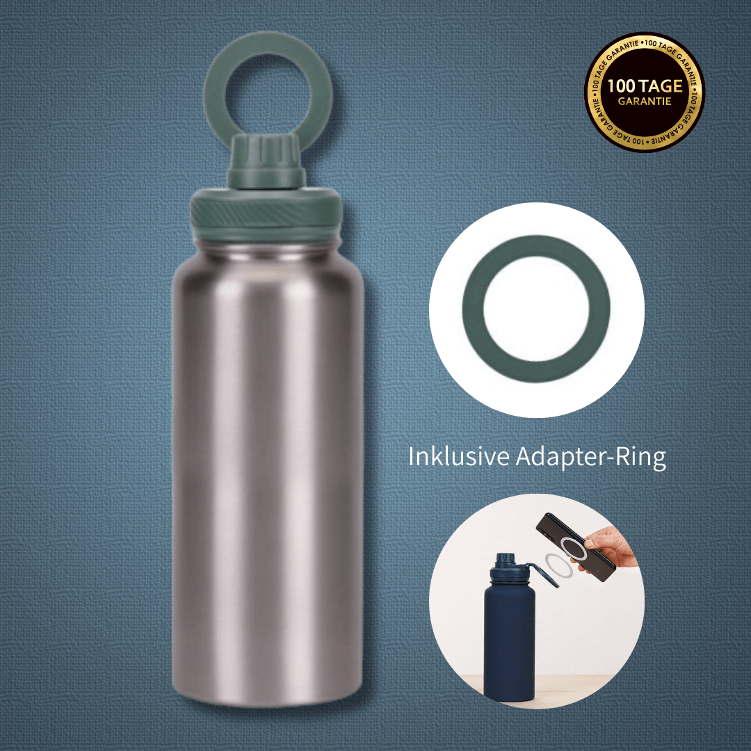 MagThera™ - Innovative Trinkflasche mit magnetischer Smartphone-Halterung